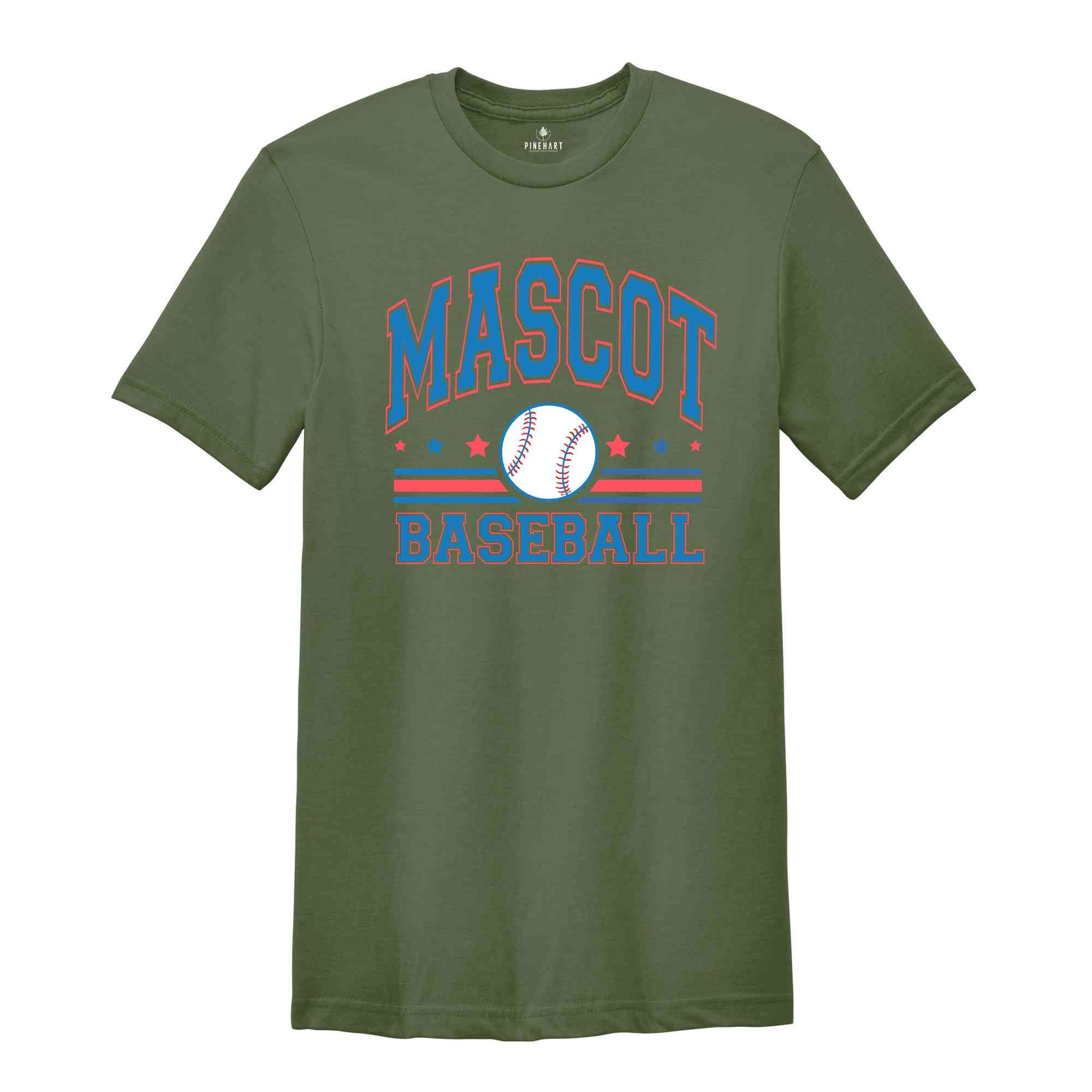 Custom Baseball Mascot Shirt, Custom Team Shirt, Work Shirt, Baseball Team Shirt, Custom Baseball Shirt