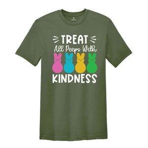 Treat All Peeps With Kindness Shirt, Easter Peeps TShirt, Cute Easter Shirt, Easter Gifts, Easter Day Shirt, Kids Easter Shirt