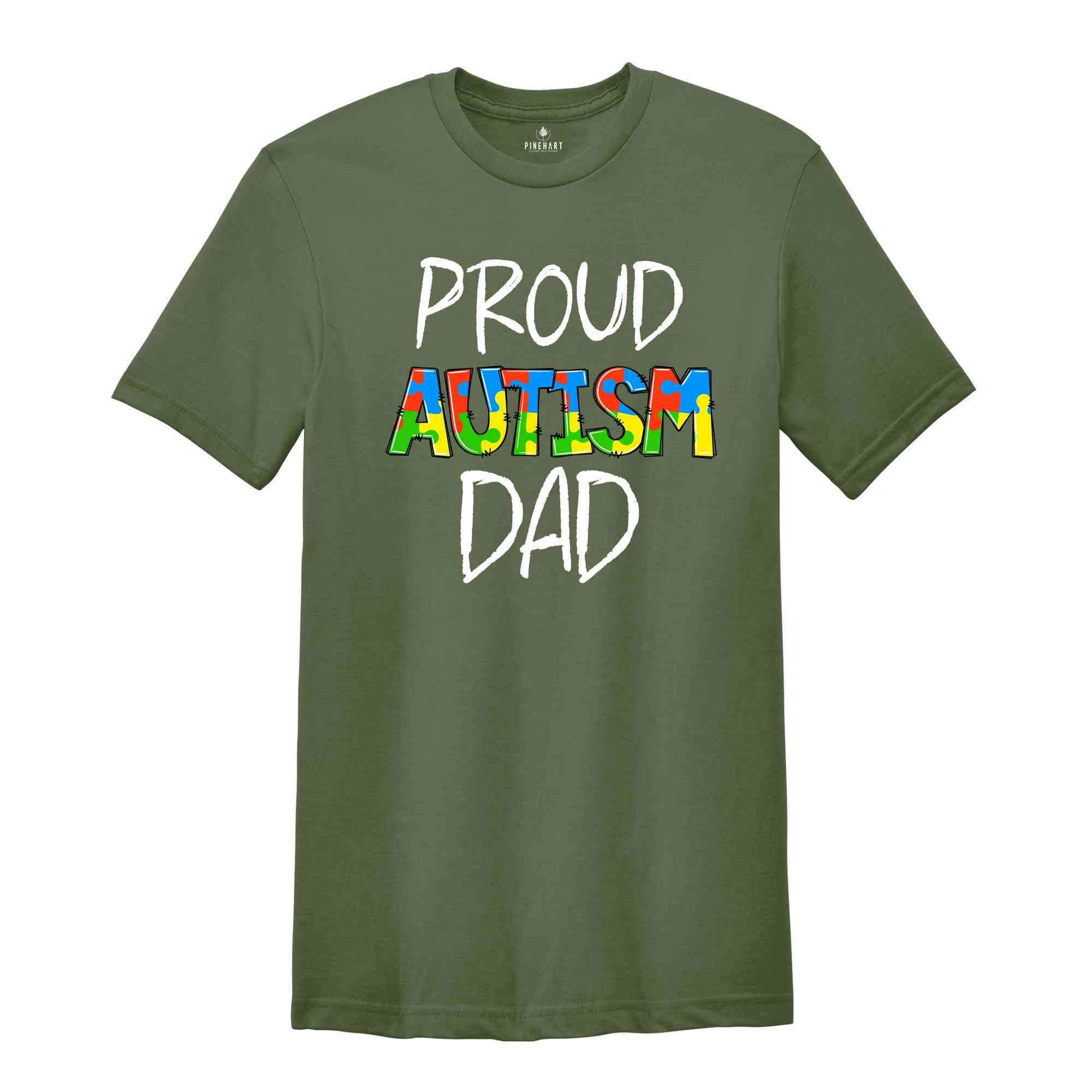 Proud Autism Dad Shirt, Autism Awareness Shirt, Autistic Pride Shirt, Dad Shirt, Autism Day Shirt, Autism Puzzle Shirt