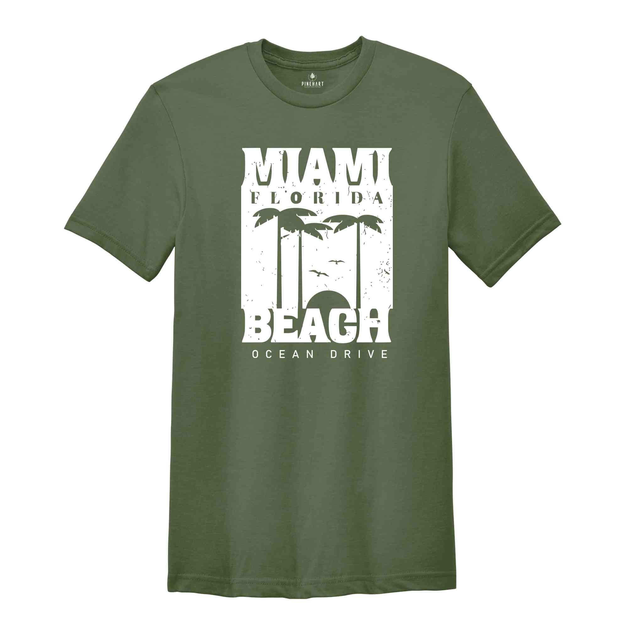 Miami Beach Ocean Drive Shirt, Trendy Beach Shirt, Beach Shirt, Vacation Shirt, Summer Shirt, Trendy Summer Shirt