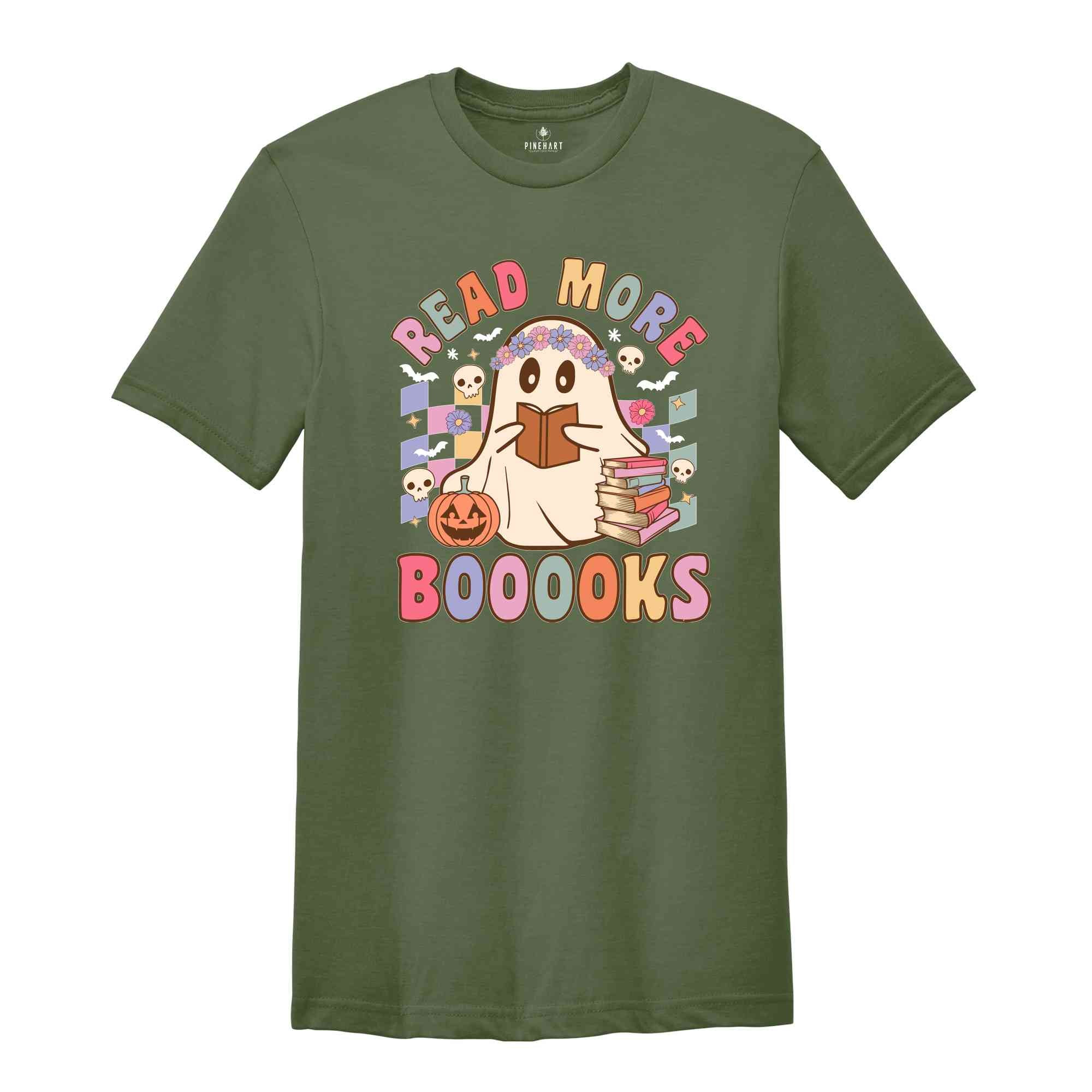 Read More Booooks Shirt, Halloween Ghost Shirt, Librarian Shirt, Librarian Halloween, Book Lovers Shirt, Ghost Book Shirt, Spooky Season