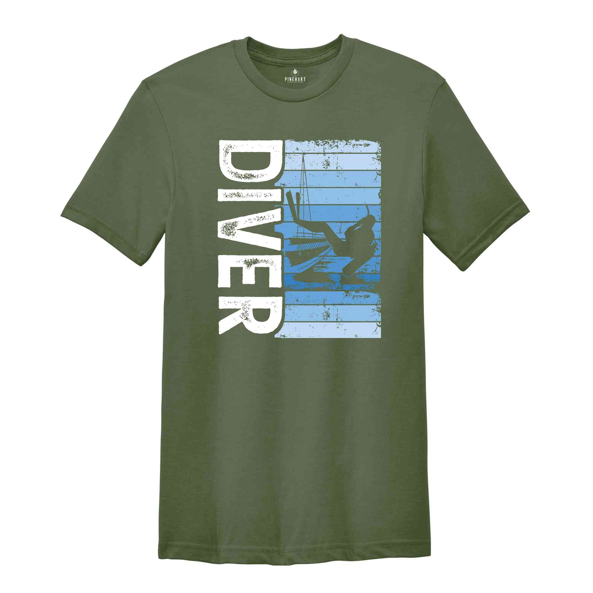 Diver T-Shirt, Scuba Diving Shirt, Ocean Lovers Gifts, Scuba Lover Shirt, Underwater Sports Shirt