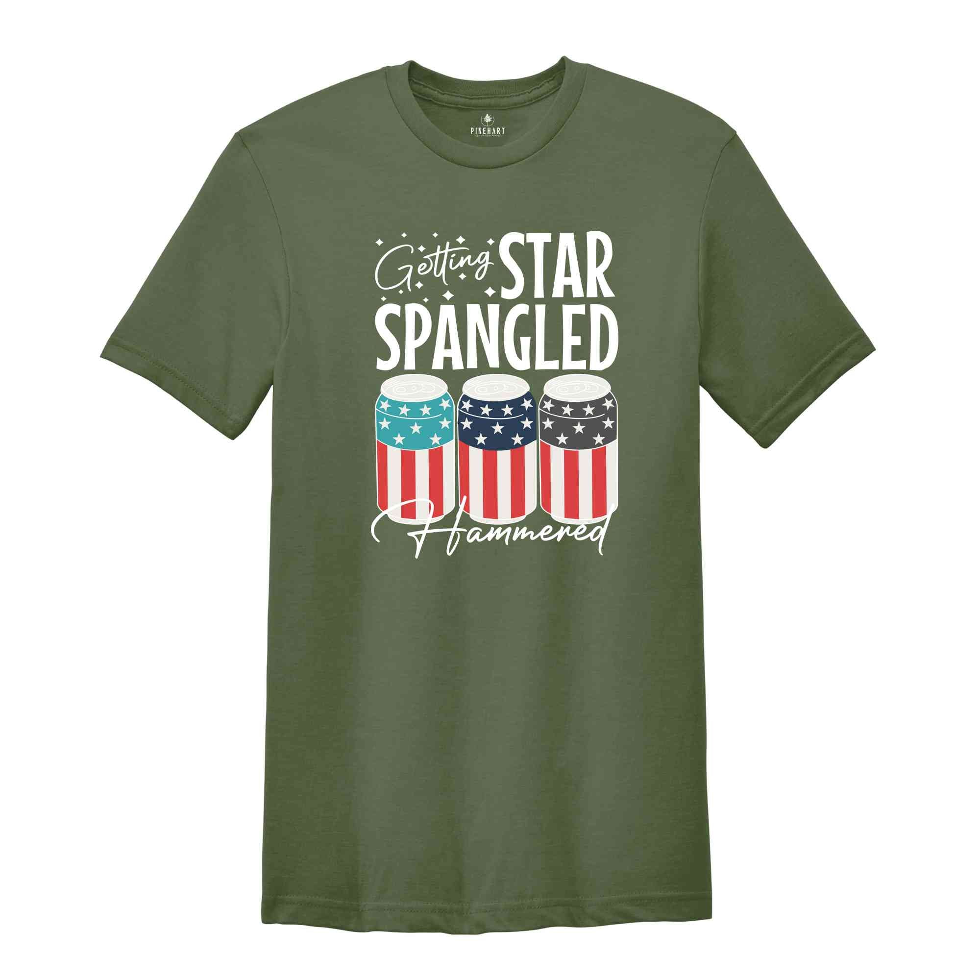 Getting Star Spangled Hammered T-Shirt, Independence Day Shirt, 4th Of July Shirt, Funny July 4th Shirt