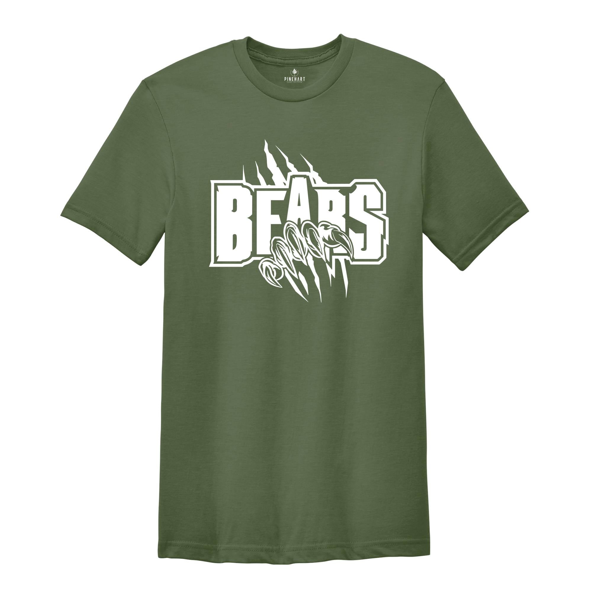 Team Mascot Shirt, Bears Team Mascot Shirt, Bears Team Spirit Shirt, Bears Fan Tee, Bears School Shirt, Bears School Spirit