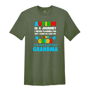 Autism Is A Journey Shirt, Autism Grandma Shirt, Autism Awareness Shirt, Neurodiversity Shirt, Puzzle Piece, ADHD Shirt, Autism Month Shirt