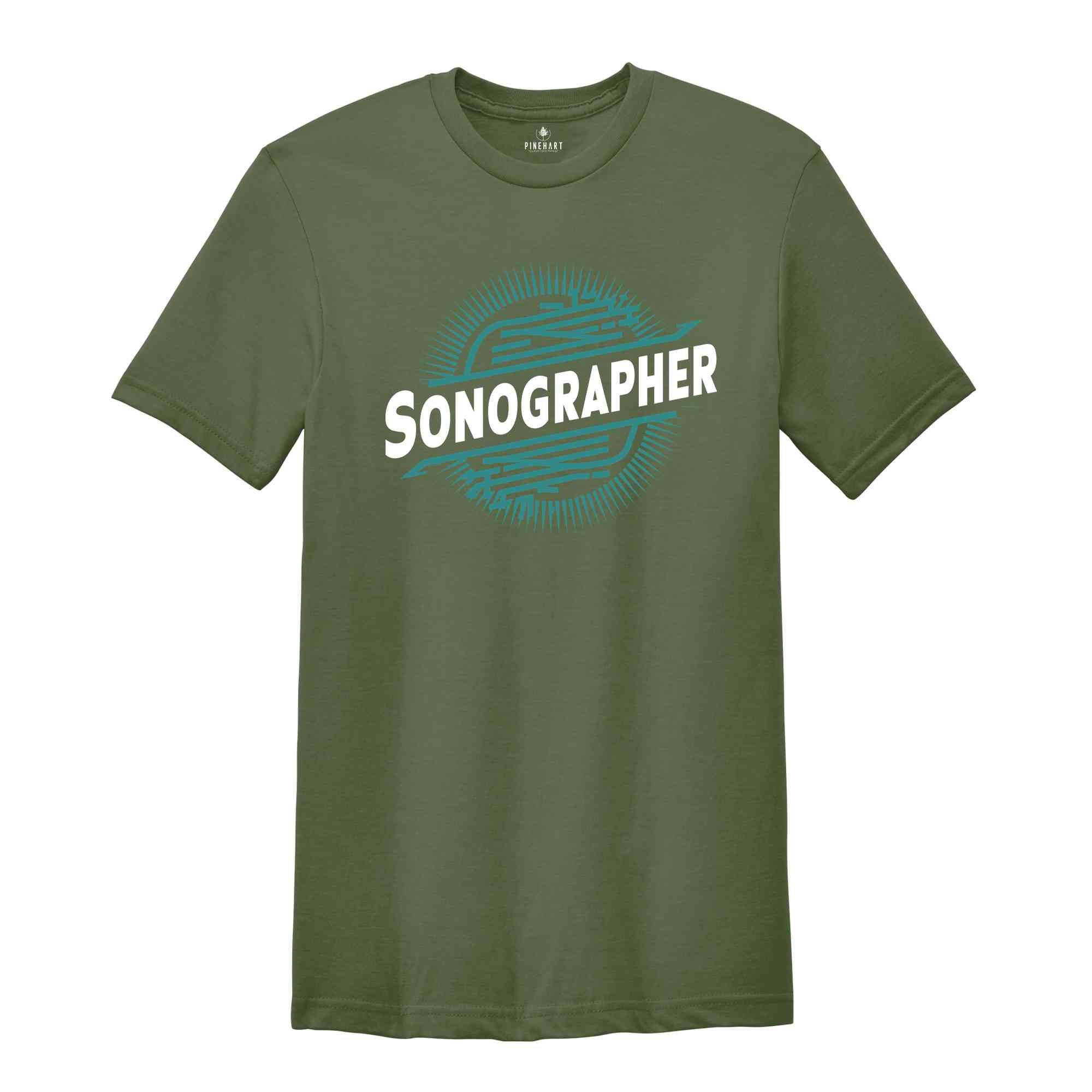 Sonographer Shirt, Ultrasound Tee, Sonography Heart T-Shirt, Sonographer Gift, Cardiac Sonographer, Ultrasound Tech Gift