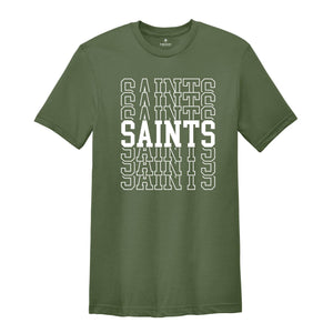 Team Mascot Shirt, Saints Team Shirt, Saints Football Shirt, Saints Fan Shirt, Saints School Shirt, Saints School Spirit