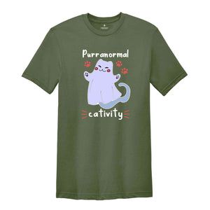 Purranormal Cativity Shirt, Spooky Season Shirt, Cute Cat Shirt, Cat Lover Halloween Gift, Halloween Shirt, Cat Shirt, Cat Mom Shirt