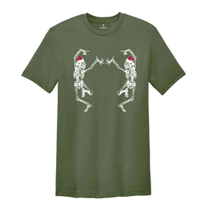 Dancing Skeleton Shirt, Christmas Skeleton Shirt, Christmas Shirt, Holiday Shirt, Dancing Skeleton, Christmas Gift