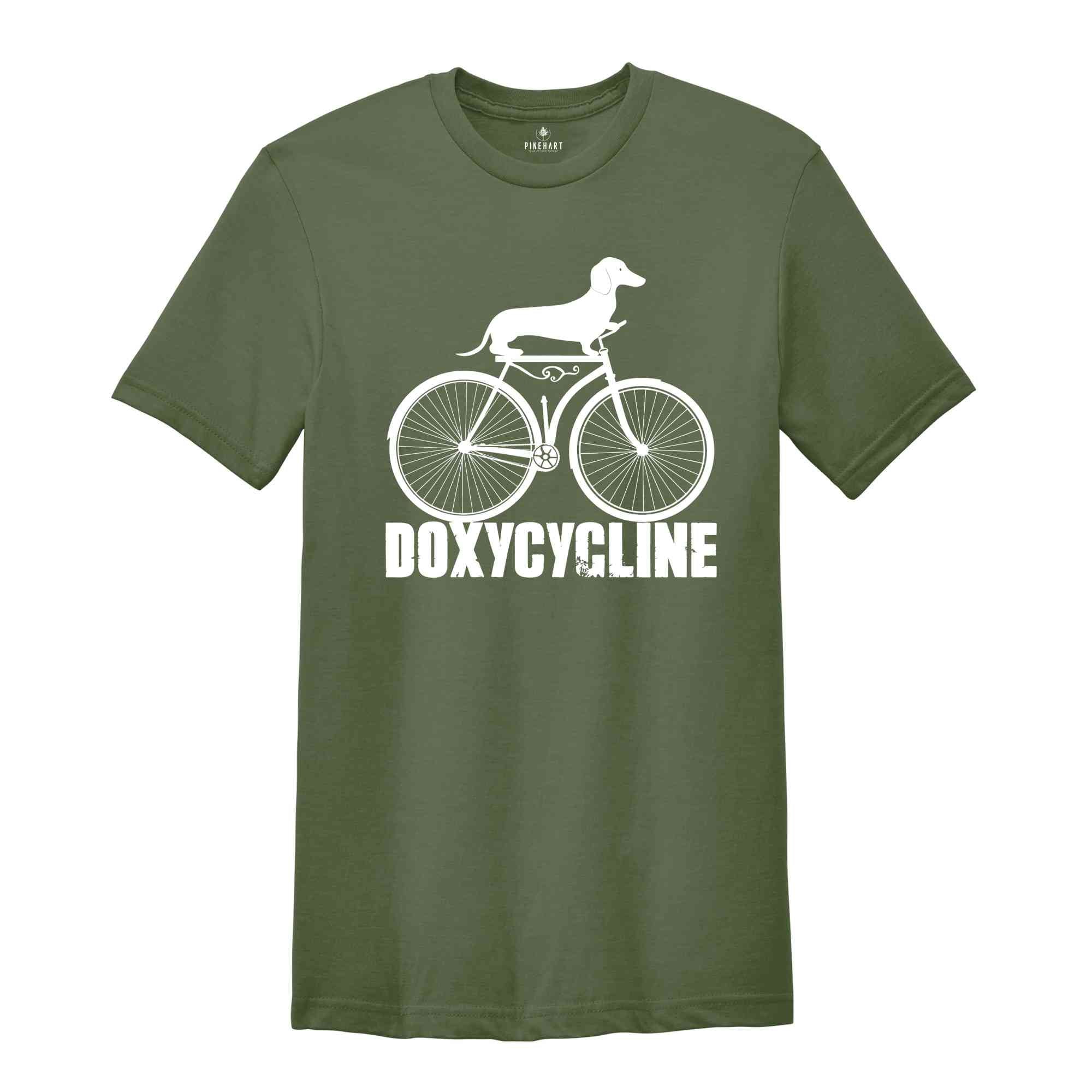 Doxycycline Pharmacy Shirt, Dachshund on Bicycle Shirt, Pharmacists Shirt, Veterinary Tee, Pharmacy Gift, Pharmacists Shirt