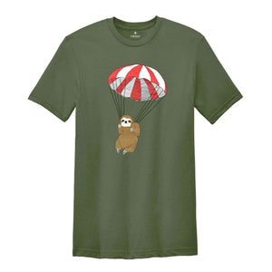 Parachuting Sloth Shirt, Funny Sloth Shirt, Sloth Goose Shirt, Girlfriend Shirt, Sloth Lover Shirt, Funny Sarcasm