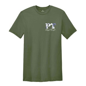 Physical Therapist Shirt, Pocket PT Shirt, Physical Therapist Gifts, Floral Physical Therapist, Therapy Assistant Shirt