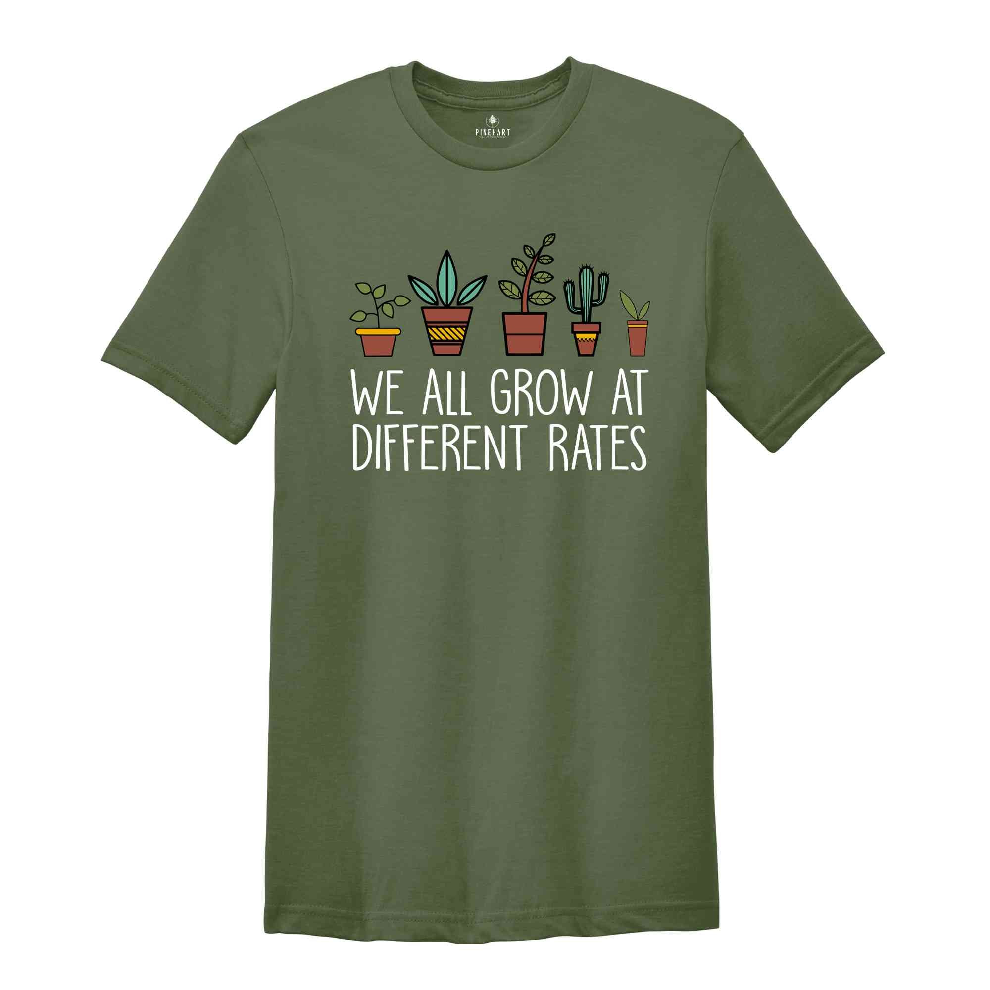 We All Grow at Different Rates Shirt, Autism Awareness Shirt, Autism Mom T-shirt, Autism Awareness, Autism Teacher Shirt, Autism Month