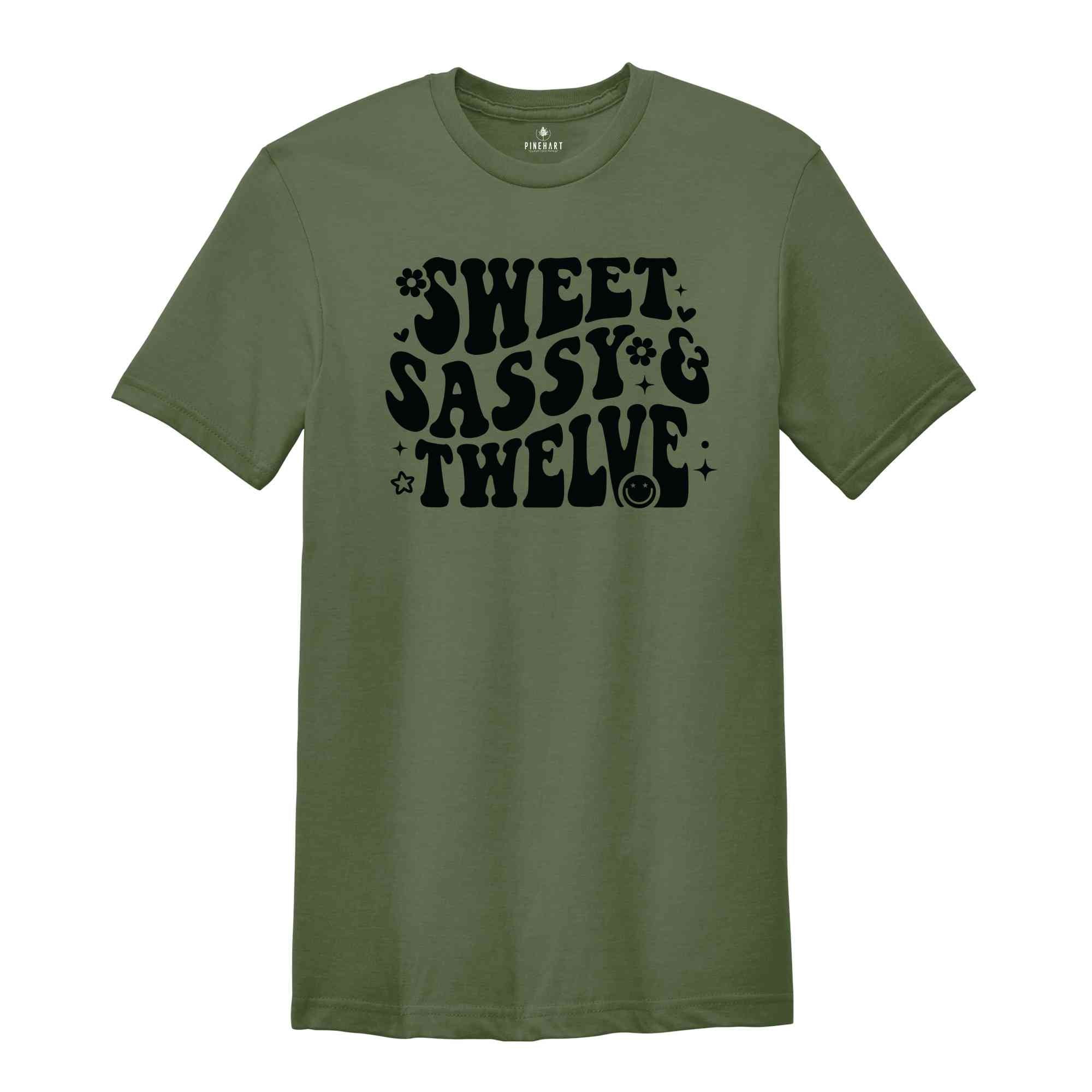 Sweet Sassy Twelve Shirt, Birthday Girl Shirt, Cute Birthday Shirt, Tie Dye Shirt, Birthday Party Shirt Girl, Birthday Gift, Kids Tshirt