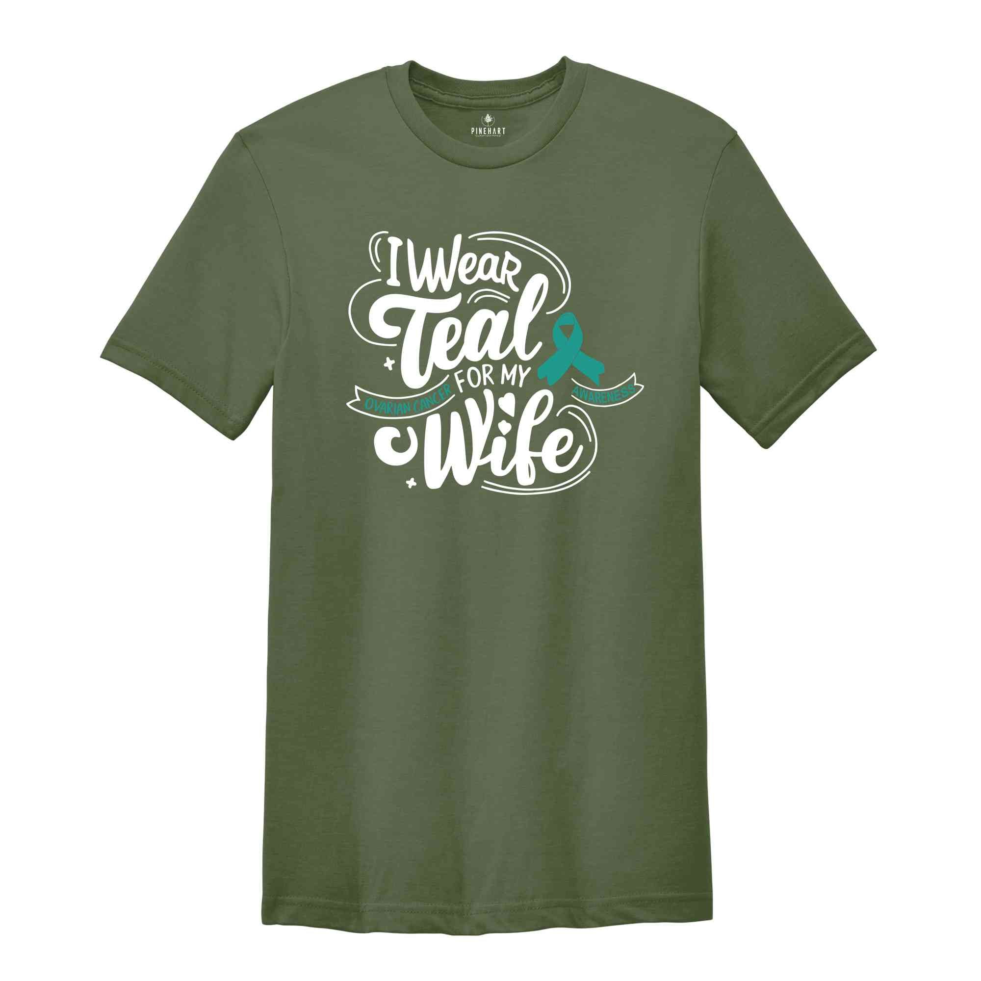 Ovarian Cancer Gift, Cancer Warrior Shirt, Ovarian Cancer Awareness Tee, Cancer Survivor Graphic Tees, Cancer Support TShirt, Gifts for Wife