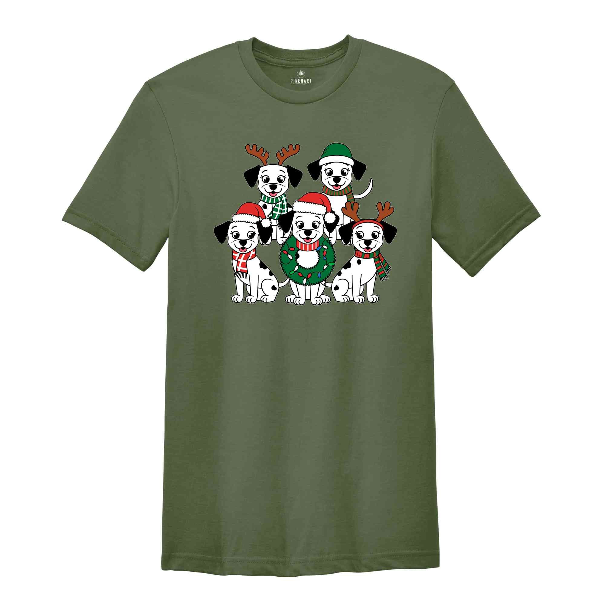 Christmas Dog Shirt, Christmas Dalmatian Shirt, Christmas Lights Shirt, Dalmatians Mom Shirt, Dog Shirt, Christmas Shirt