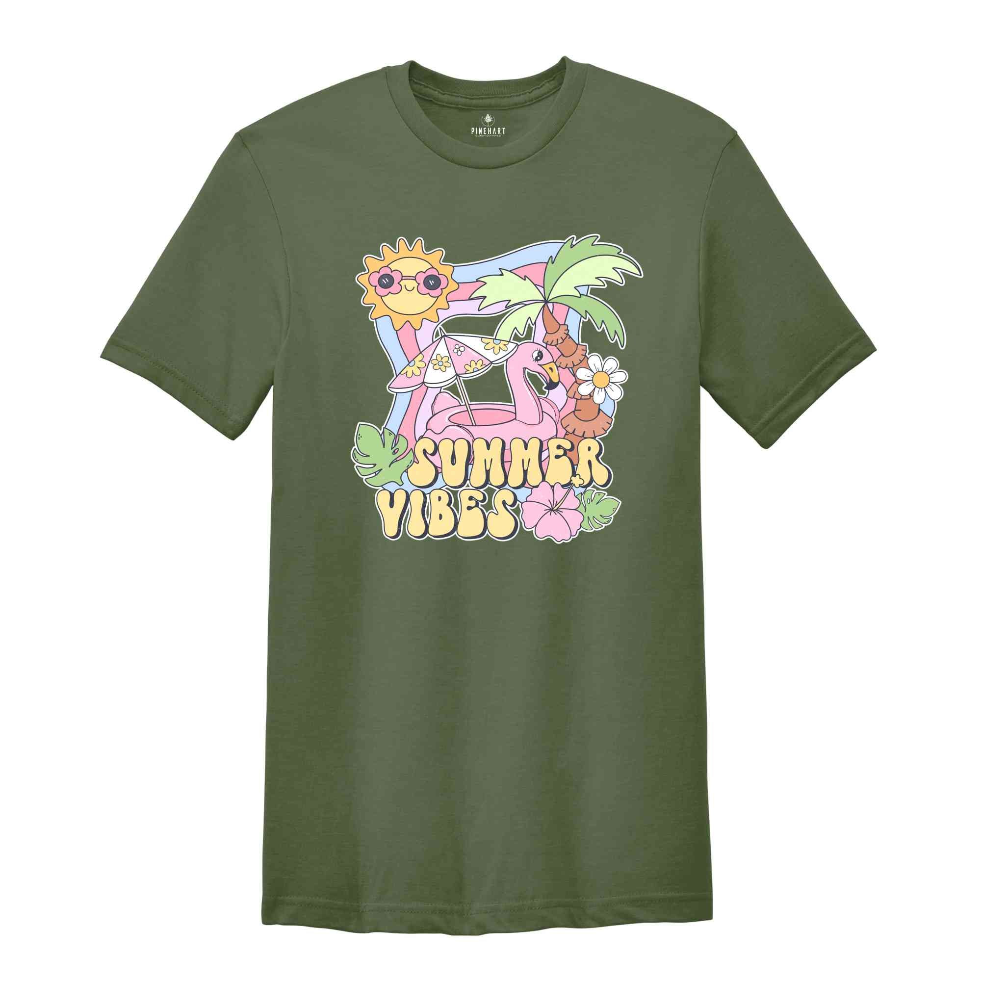 Summer Vibes Shirt, Vacation Shirt, Fun Summer Shirt, Summer Camp Shirt, Cute Summer Shirt, Beach Shirt, Palm Trees Shirt, Beach Vibes Shirt