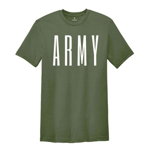 Army Shirt with Name, Personalized Army Shirt, Cool Army Shirt, Army Shirt, Custom Army Shirt, Army Gift, Wife Shirt