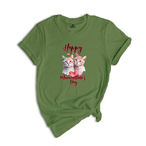 Cats Valentines Day Shirt, Cool Cat T-Shirt, Cat Lover Shirt, Cat Mom Shirt, Cute Cat Shirt, Happy Valentines Shirt