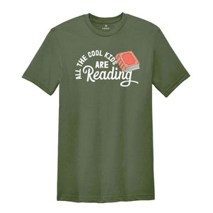 All The Cool Kids Are Reading Shirt, Book Lover Kid Shirt, Reading Habit T-Shirt, Reading Gift For Kids