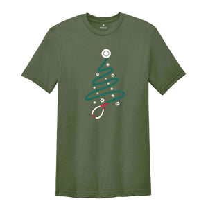 Stethoscope Christmas Shirt, Veterinarian Christmas Gift, Nurse Christmas Shirt, Dogtor Shirt, Animal Doctor Tee