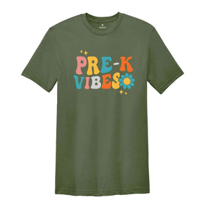 Pre-K Vibes Shirt, Back To School Shirt, Cute Back To School Shirt, Elementary School, Teacher Student Back To School Gift