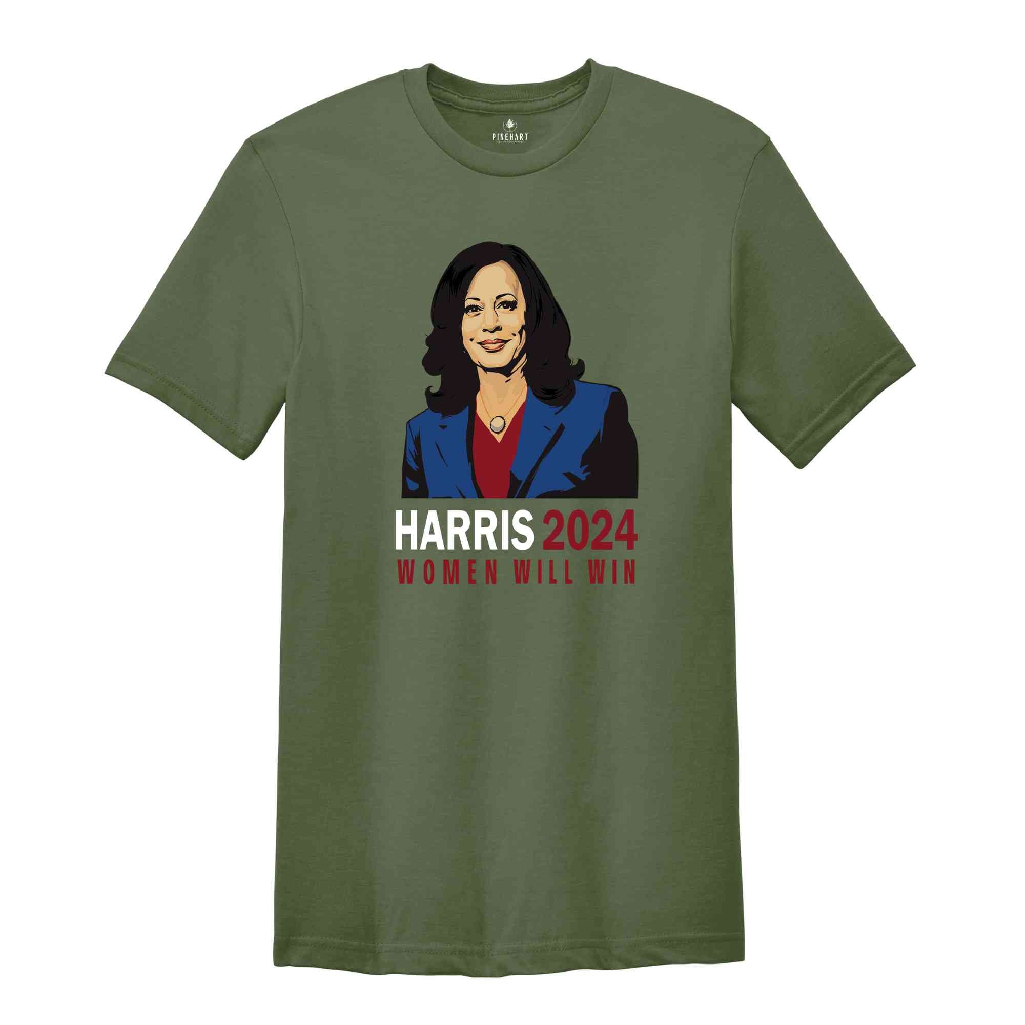 Kamala Harris Shirt, Harris 2024 Shirt, Madam President T-Shirt, Women Will Win T-Shirt, Kamala For The People T-Shirt