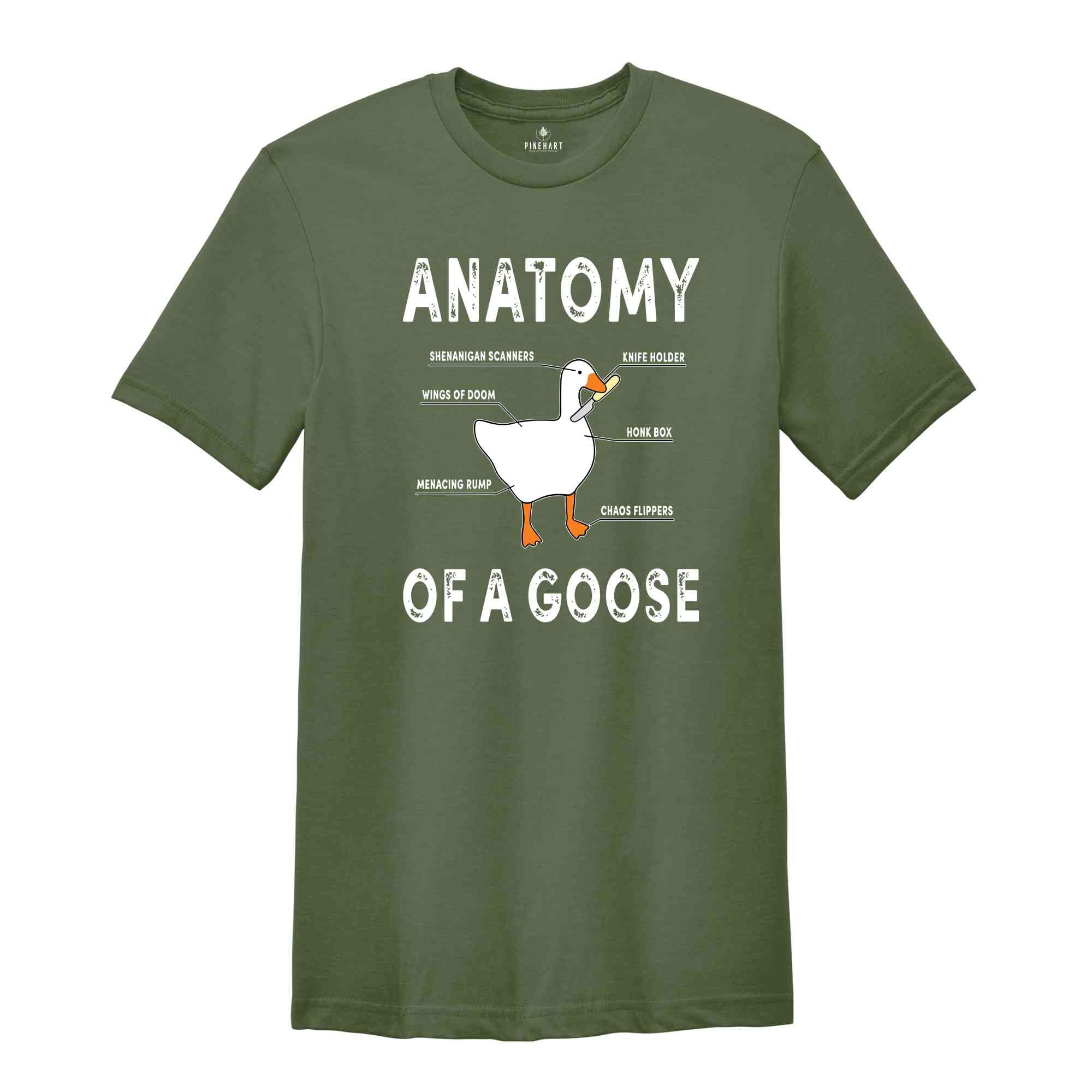 Anatomy of A Goose Funny Duck Shirt, Funny Goose Shirt, Goose Lover Shirt, Funny Bird Shirt, Bonk T-Shirt