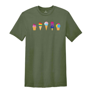 Gay Ice Cream Shirt, LGBTQ Shirt, Pride Month Shirt, Gay Shirt, Lesbian Shirt, Gay Rainbow Shirt, Pride Shirt, LGBTQ Shirt, Rainbow Shirt