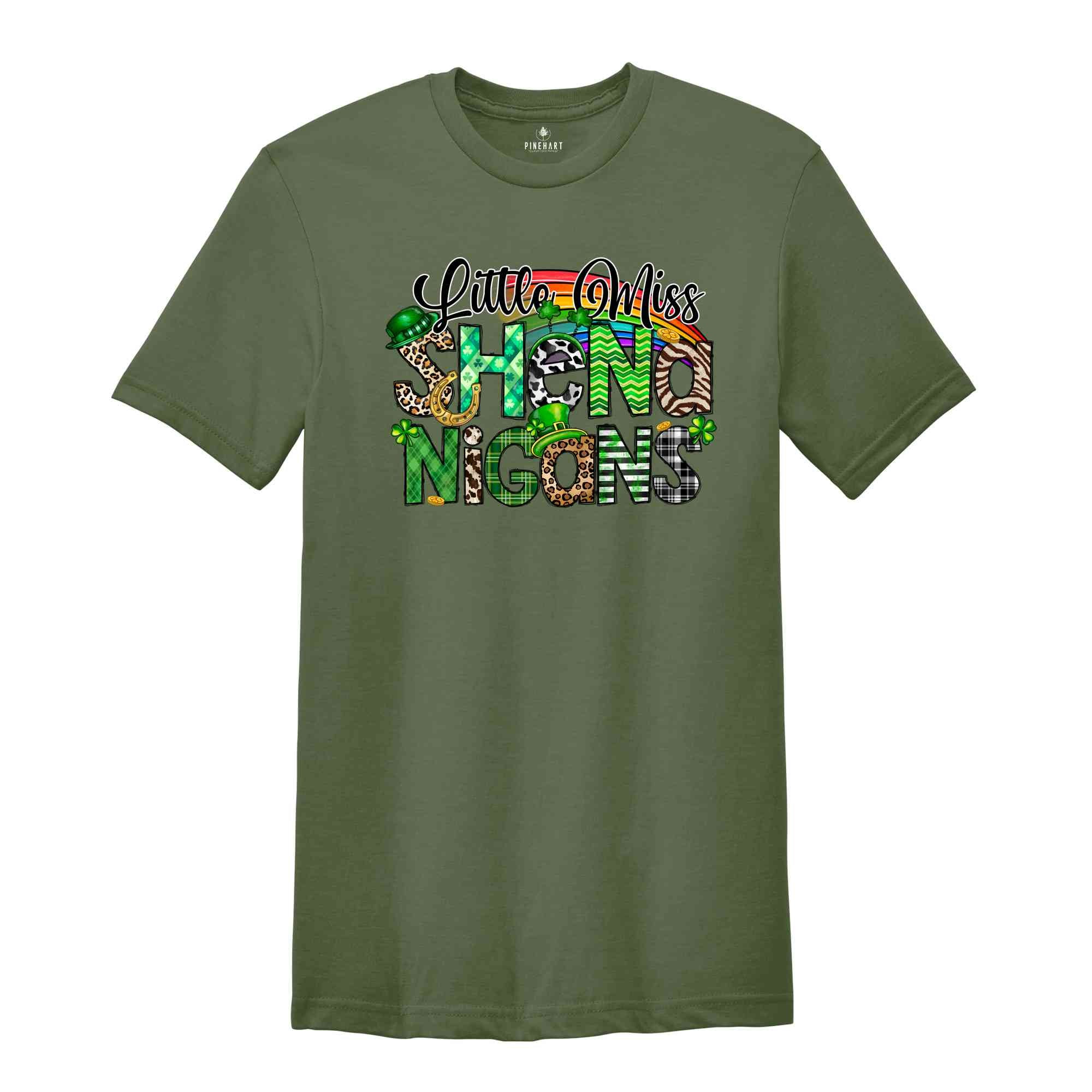 Little Miss Shenanigans Shirt, Saint Patrick's Shirt, St. Patrick's Day T-Shirt, Shenanigans T-Shirt, Feeling Lucky Shirt