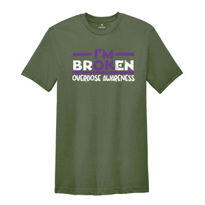 Overdose Awareness Ribbon Shirt, Addiction Recovery Gift, Narcotics Anonymous, Recovery Shirt, Sobriety T-Shirt