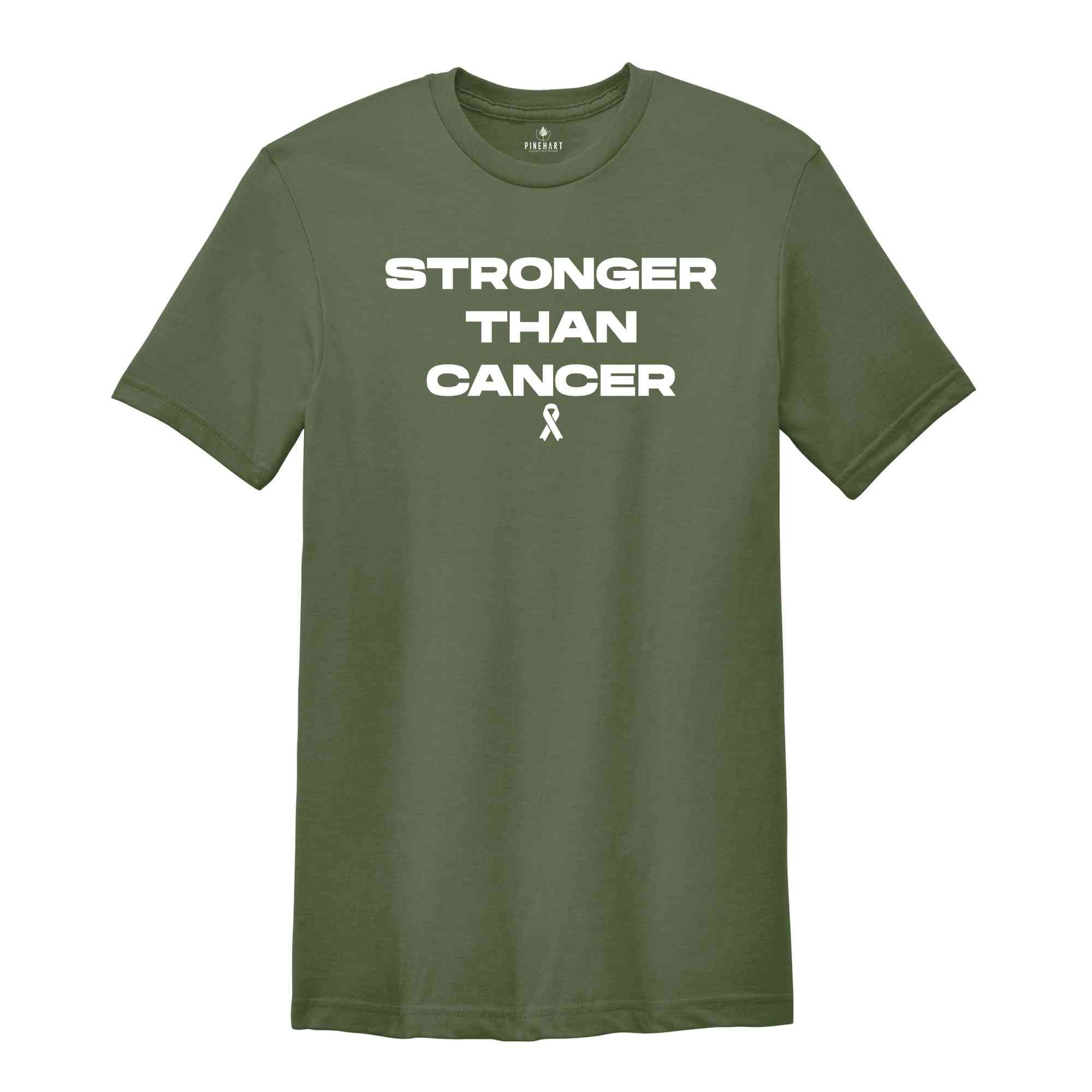 Cancer T Shirt, Stronger Than Cancer, Cancer Survivor TShirt, Cancer Warrior T-Shirt, Breast Cancer Shirt, Cancer Tee, Cancer Awareness Tee