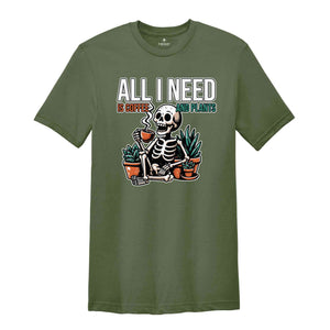 All I Need Is Coffee And Plants Shirt, Plant Lady T-Shirt, Gifts For Plant Lovers, Plant Mom Shirt, Coffee Lovers Shirt