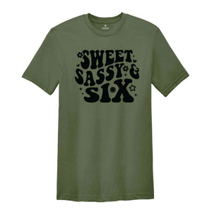 Sweet Sassy Six Shirt, Birthday Girl Shirt, Cute Birthday Shirt, Tie Dye Shirt, Birthday Party Shirt Girl, Birthday Gift, Kids Tshirt