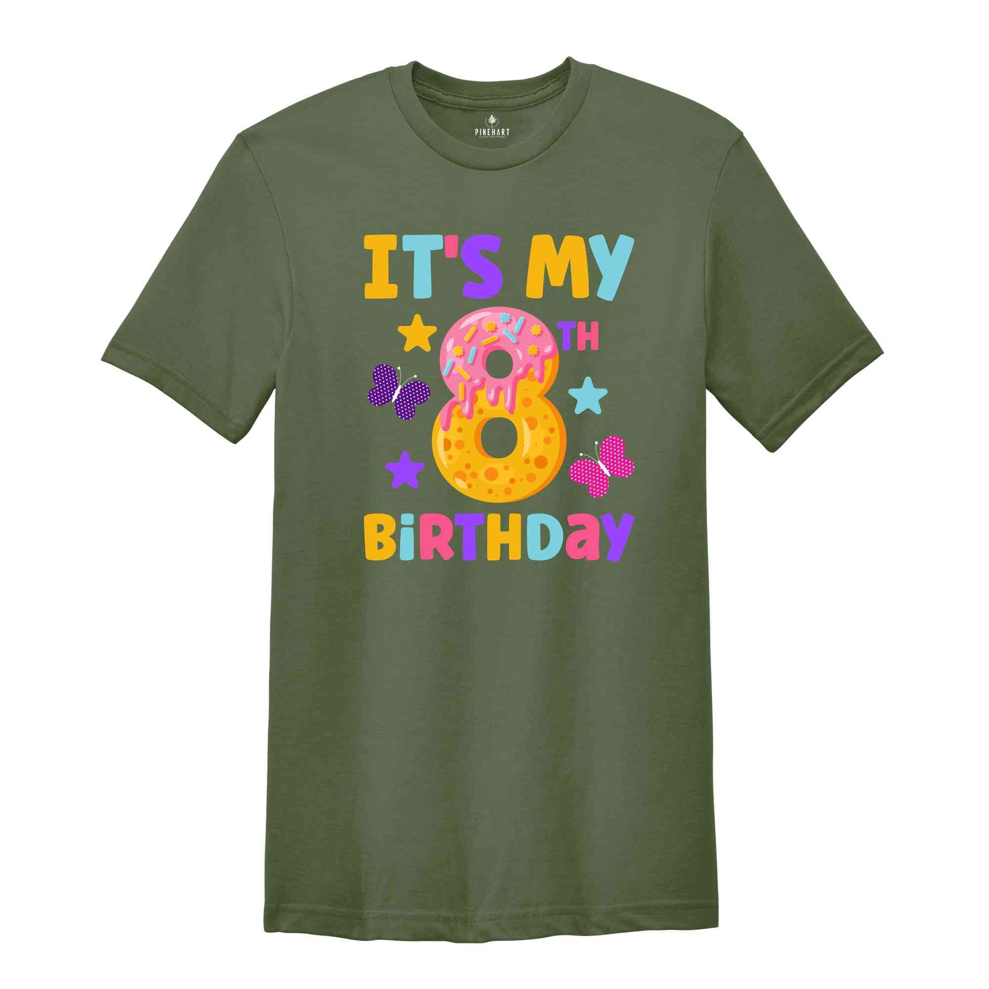 It's My 8th Birthday Toddler Shirt, Kids Birthday Shirt, Birthday Girl Shirt, Eight Year Old Shirt, Cute Birthday Shirt, Birthday Party Tee