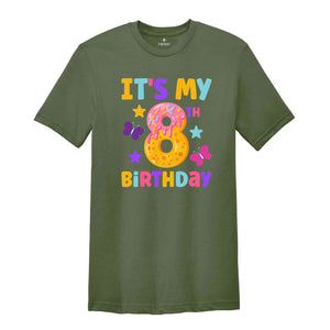 It's My 8th Birthday Toddler Shirt, Kids Birthday Shirt, Birthday Girl Shirt, Eight Year Old Shirt, Cute Birthday Shirt, Birthday Party Tee