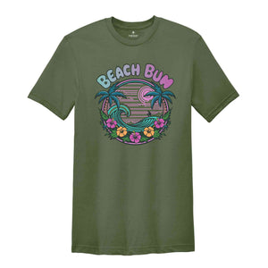 Beach Bum Shirt, Beach Waves Shirt, Preppy Shirt, Beach Happy Vibes Shirt, Summer Sunset Shirt, Good Vibes Shirt