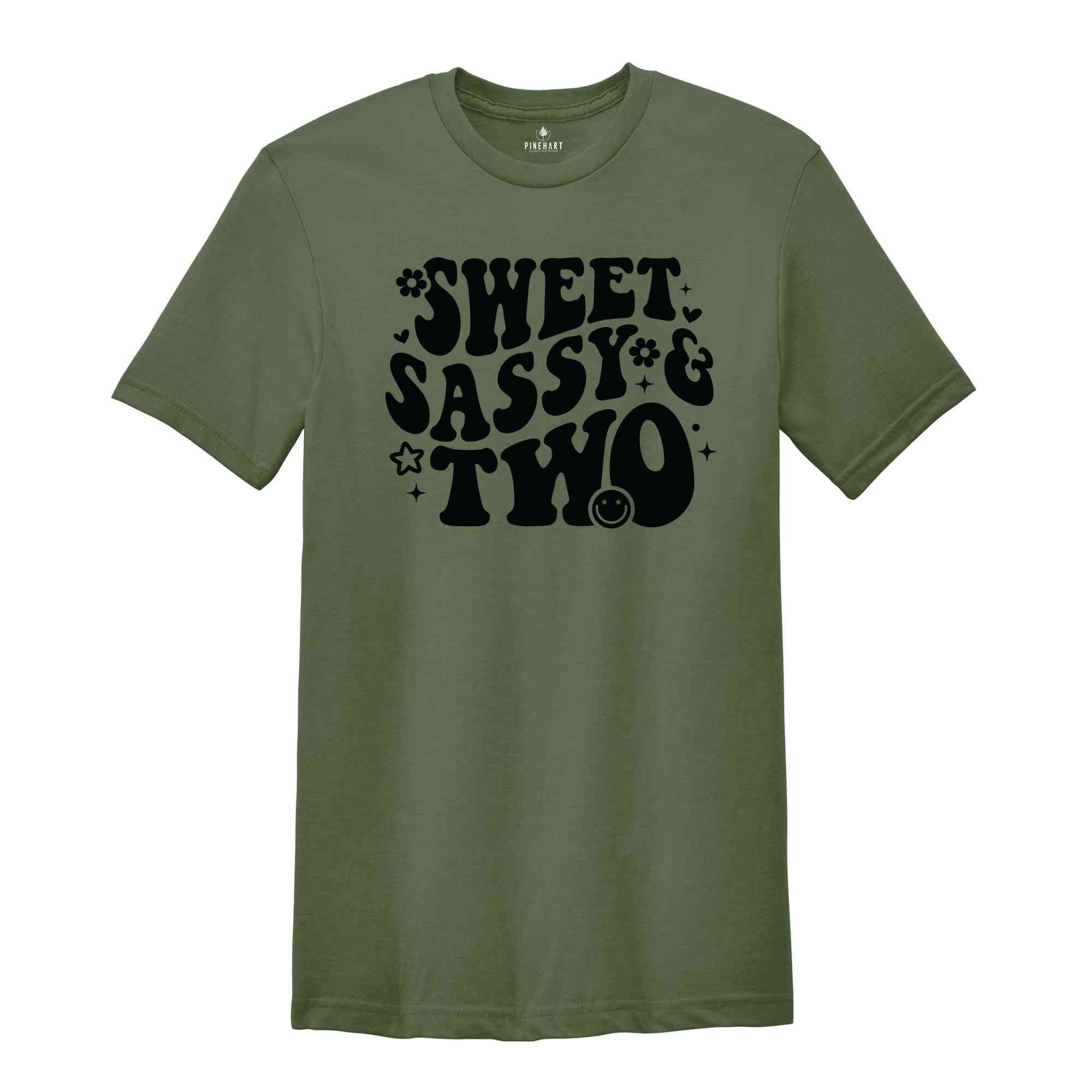 Sweet Sassy Two Shirt, Birthday Girl Shirt, Cute Birthday Shirt, Tie Dye Shirt, Birthday Party Shirt Girl, Birthday Gift, Kids Tshirt