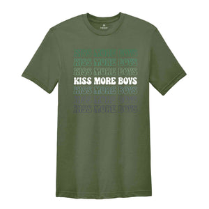 Kiss More Boys LGBT Shirt, LGBTQ Pride Tee, Love Is Love Shirt, Social Justice Shirt, Rainbow Pride Shirt, Pride Ally Tee, Gay Pride Shirt