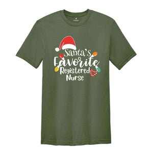 Santa's Favorite Nurse Shirt, Christmas Santa's Nurse Shirt, Christmas Gift for Nurse, Funny Christmas Shirt, Nurse Christmas Shirt,