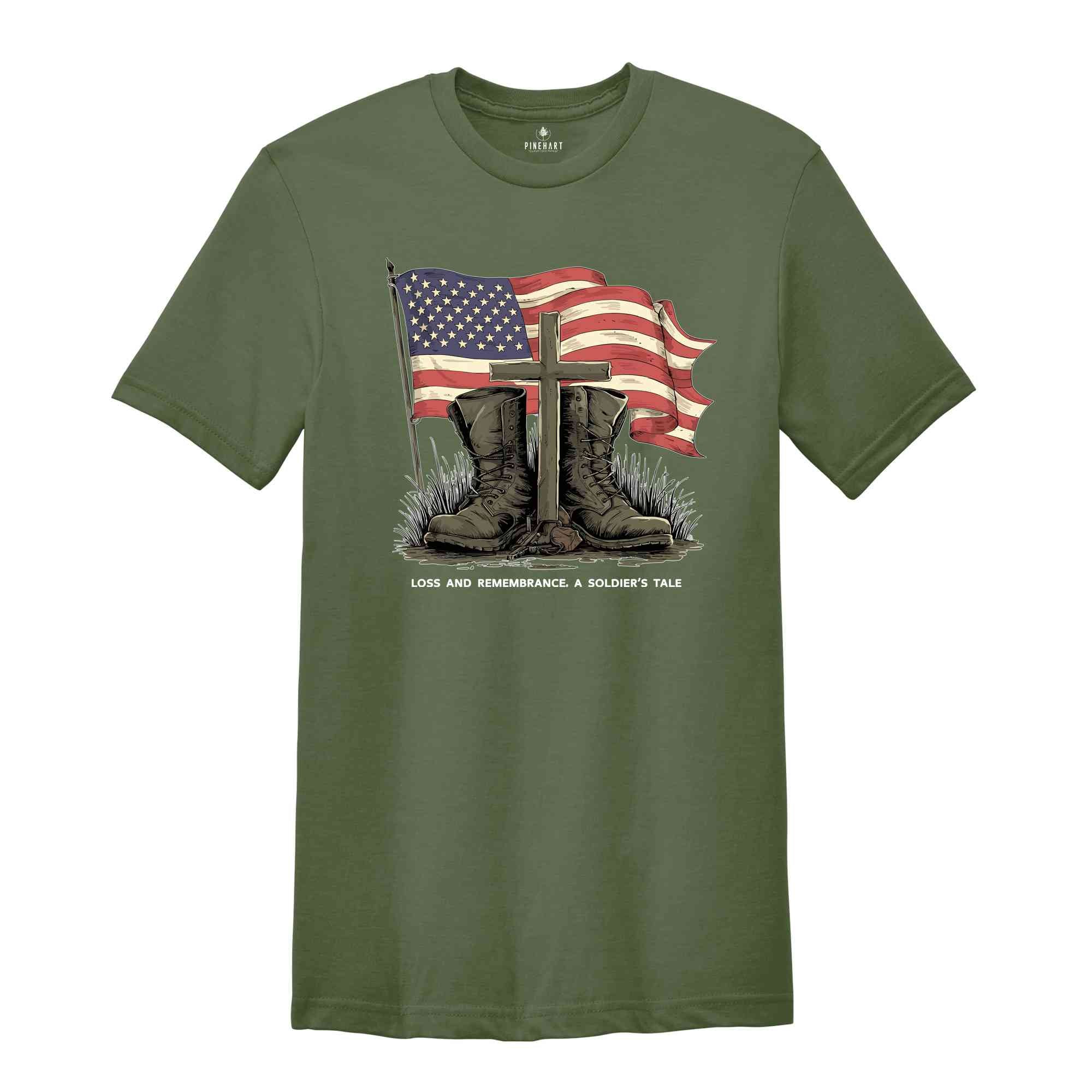 Memorial Day Shirt, American Flag Shirt, Independence Day Shirt, Patriotic Outfit, Christian Shirts, Soldier Shirt, USA Boots Tees