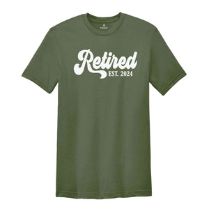 Retired 2024 Shirt, Retirement Party Shirt, Funny Retired T-Shirt, Retired Party T-Shirt, Vintage Retirement Shirt, Funny Retired