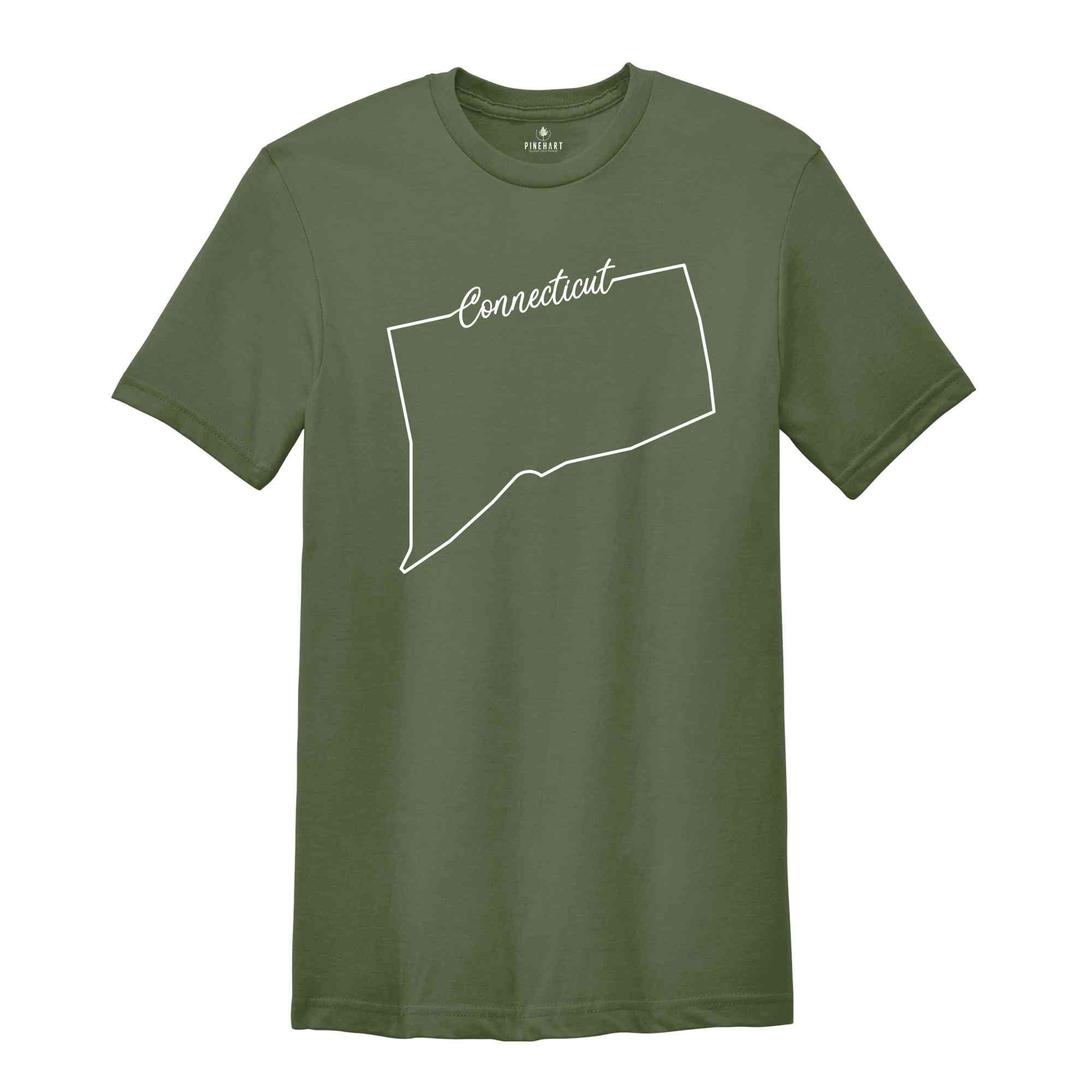 Connecticut State Shirt, The USA State Shirt, Connecticut USA Shirt, Connecticut Map Outline Shirt, US Outline Shirt, United States Shirt