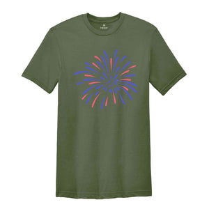 Firework USA Shirt, 4th Of July Shirt, Independence Day Shirt, Gift For American, Red White Blue Shirt, Patriotic Shirt, American Tee