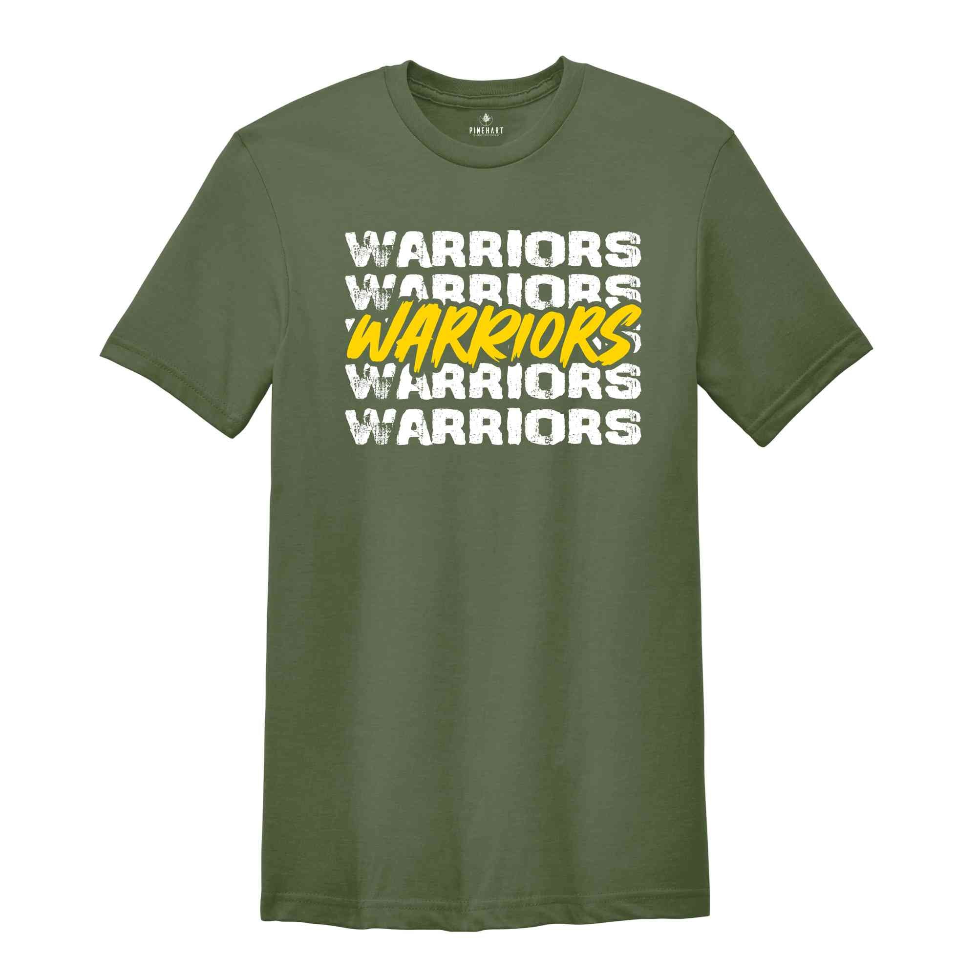 Team Mascot Shirt, Warriors Team Shirt, Warriors Football Shirt, Football Fan Shirt, Warriors School Spirit, Warriors Fan