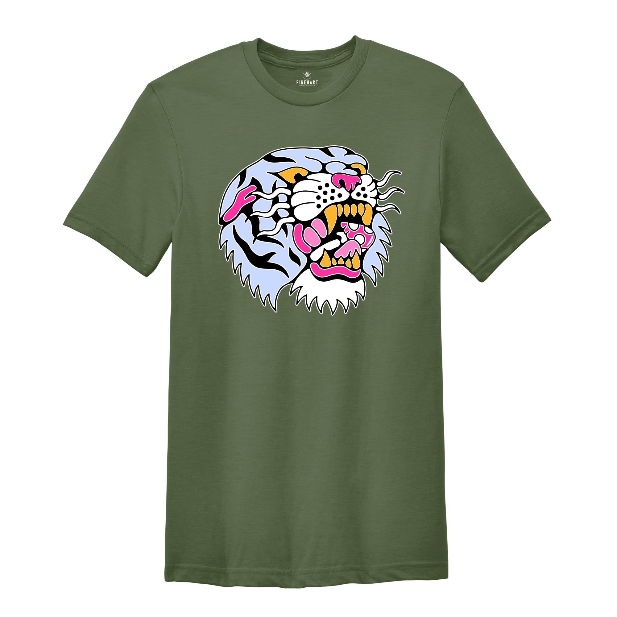 Tiger Shirt, Vintage Tiger Shirt, Tiger T-Shirt, Tiger Gift, Tiger Outfit, Tiger Face Shirt, Tiger Face Tee, Animal Shirts