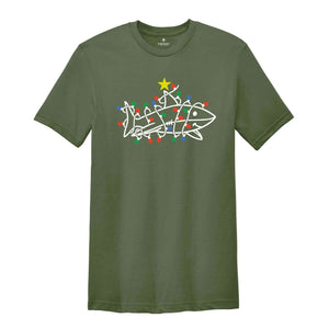 Christmas Shark T-Shirt, Christmas Shirt, Christmas Gift Shirt, Christmas Vibes Costume, Christmas Reunion Tee, Christmas Party Shirt