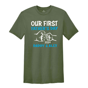 Our First Fathers Day Shirt, Daddy And Child Shirt, Fathers Day Matching Shirt, Fathers Day Gift Tee