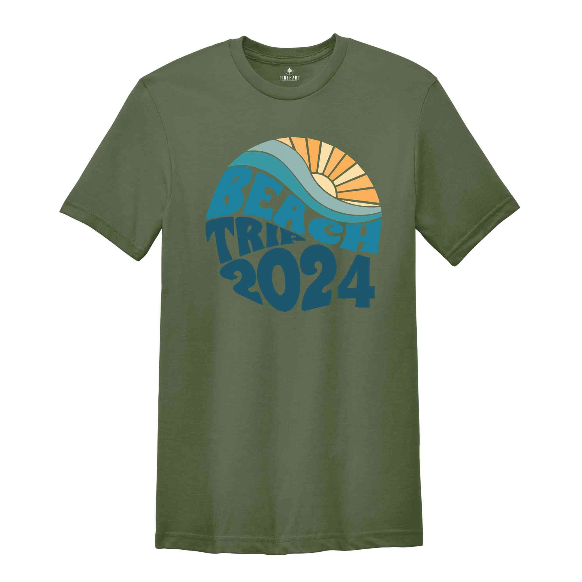 Beach Trip 2024 T-shirt, Summer Shirt, Vacation Gift, Beach Tee, Holiday T-shirt, Summer Vacation Shirt, Trendy Beach Shirt, 2024 Summer Tee