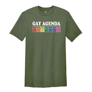 Gay Agenda Shirt, Gay Shirt, Lesbian Shirt, Cute Pride Shirt, Pride Ally Shirt, LGBTQ Shirt, Pride Month Shirt, Love Is Love Shirt